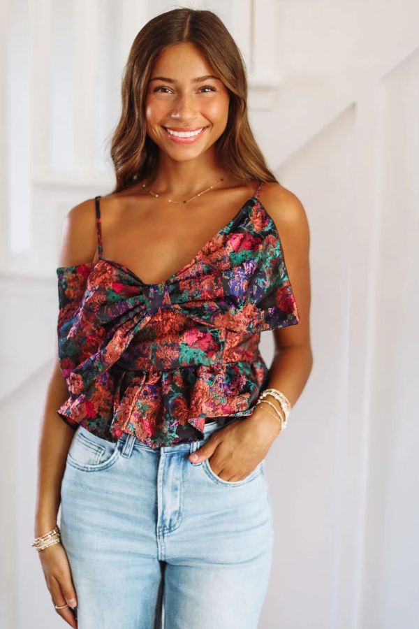 Say It Again Crop Top - Purple, Green and Blue (FINAL SALE) Say It Again Crop Top - Purple, Green and Blue (FINAL SALE)